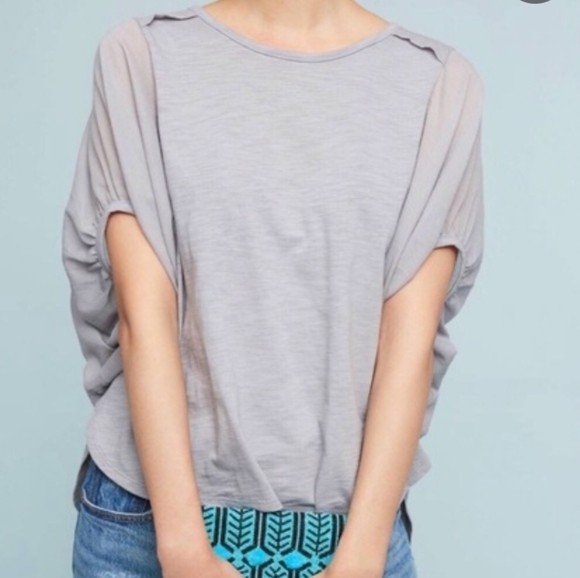 Eri Ali Anthropologie Briony Puff Sleeve Top - Picture 1 of 4